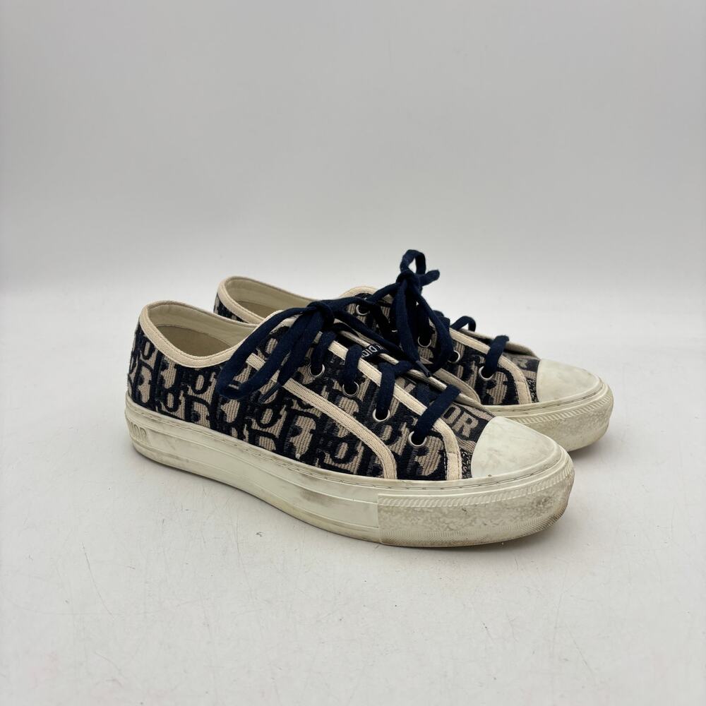 Christian Dior Walk'N' Dior Canvas Low Sneakers Men US 11.5 EU 45 Streetwear